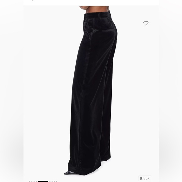 GOOD AMERICAN VELVET WIDE-LEG TROUSERS - Picture 4 of 6